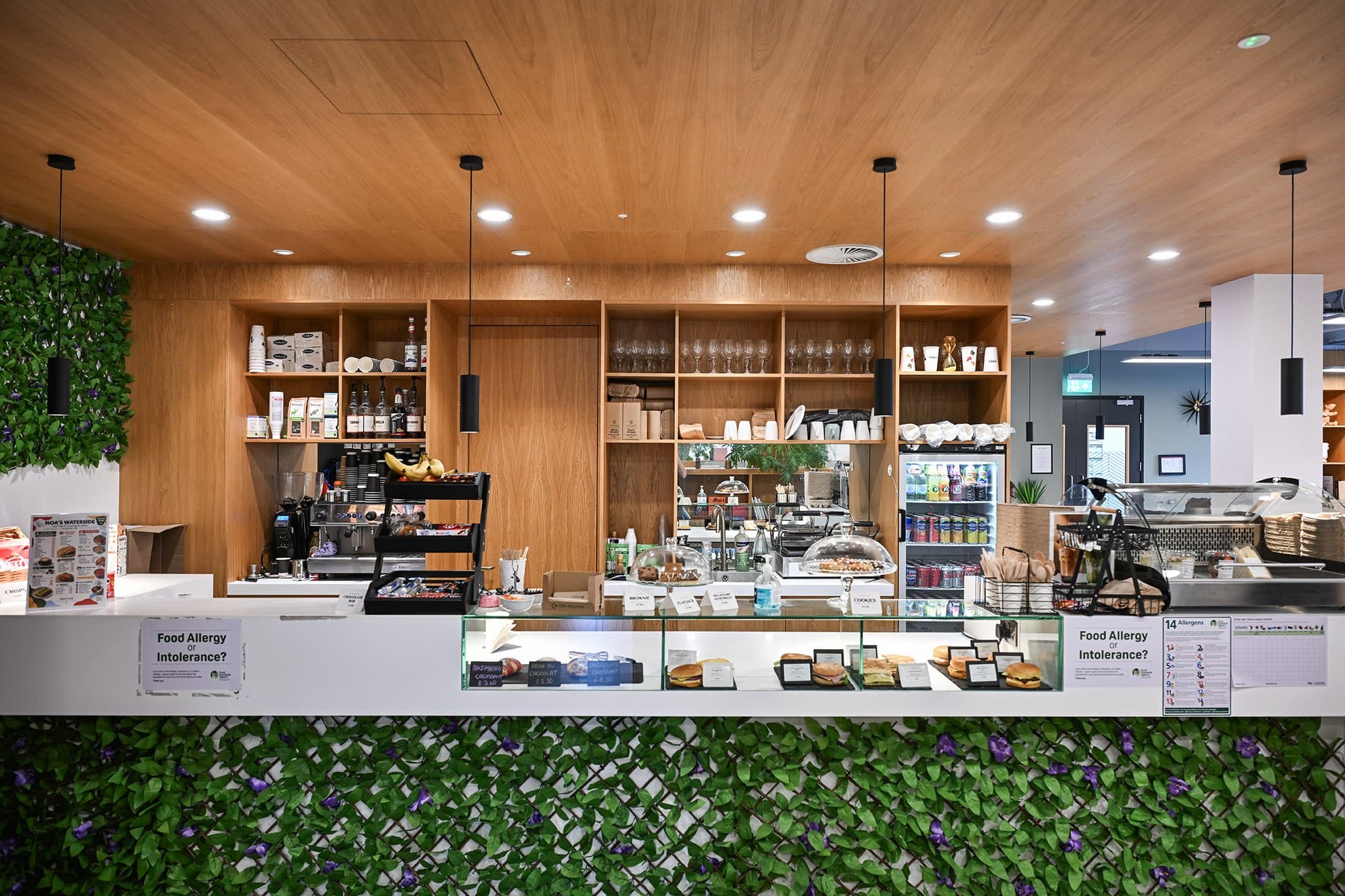 Café counter within Building 1650