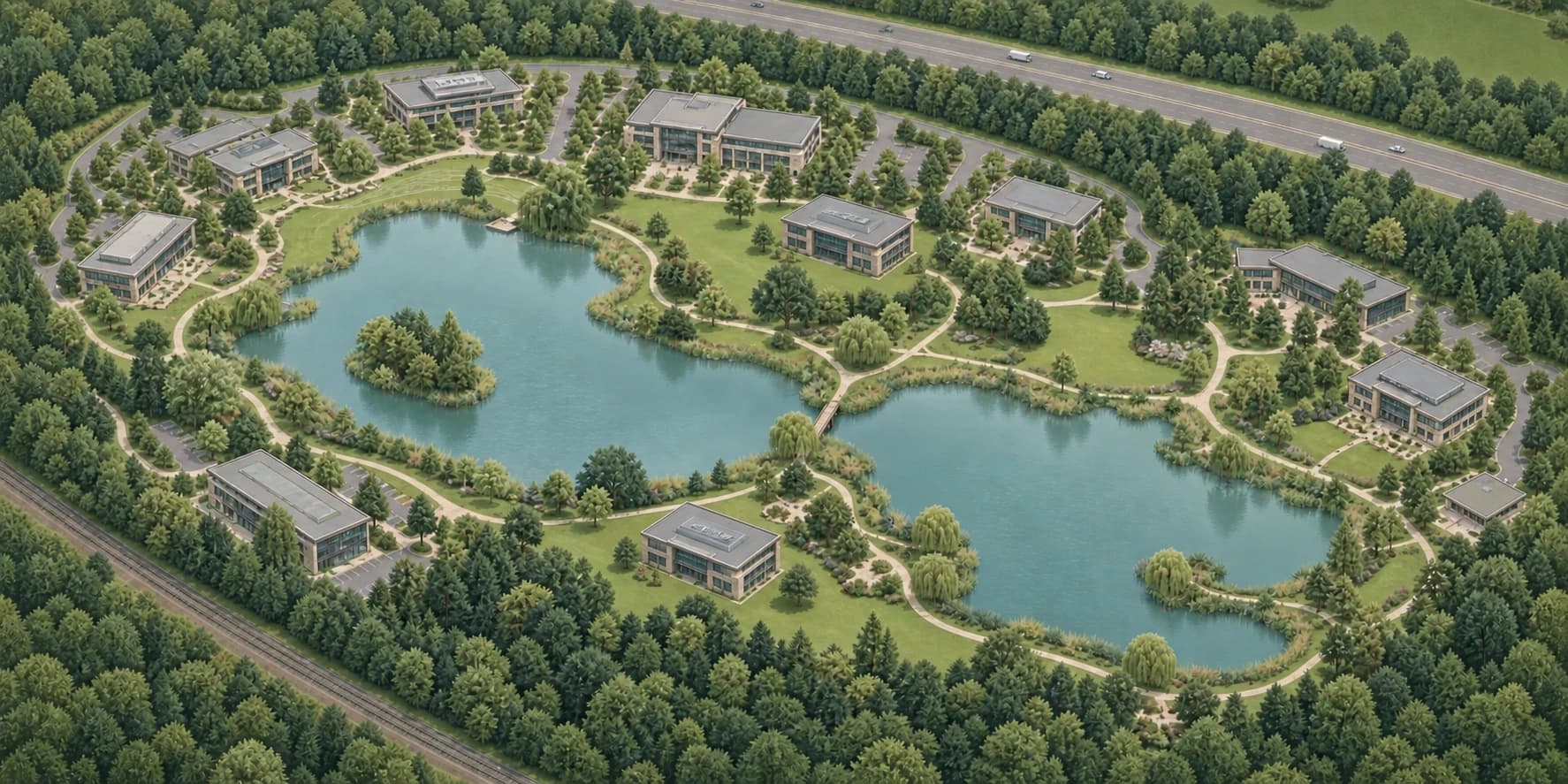 Illustrative aerial map of Arlington Park