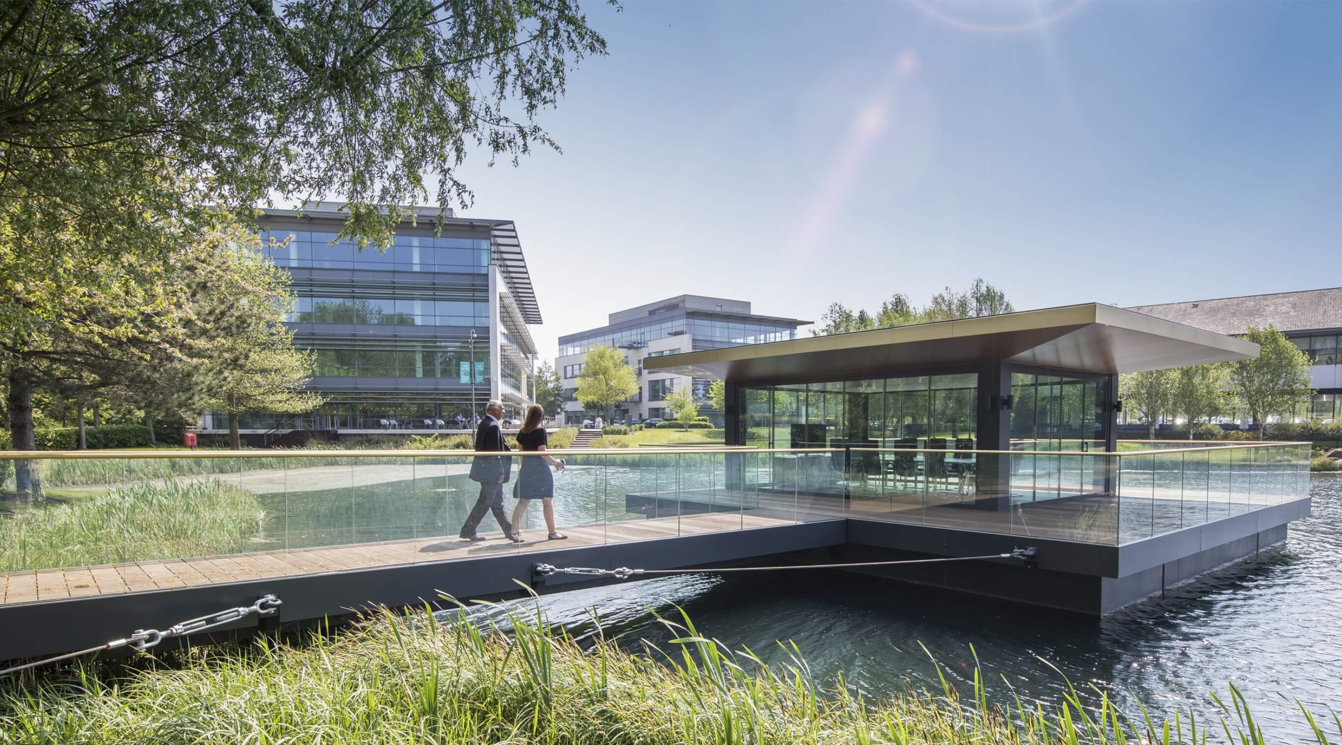 The Floating Pavilion over the lake